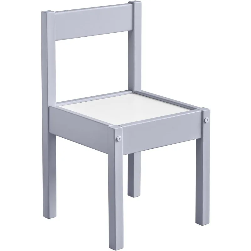 Hunter 3-Piece Kiddy Table & Chair Kids Set, Grey 5