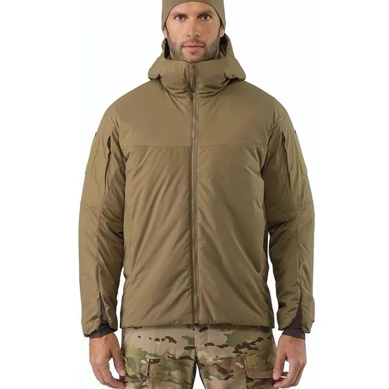 

Winter Warm Outdoor Military Down Jacket Men's Short Thickened 90 White Duck Down Lightweight Warm Hooded Hunting Jacket