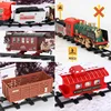 Remote Control Track Train Car Classical Simulation Water Steam Electric Railway Set Christmas Gift Educational Toy For Children 4