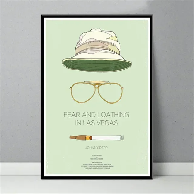 thumbnail image 1 of Nuevo póster de película clásica Miedo y asco en Las Vegas, arte de pared, pintura, lienzo, imágenes, impresiones, decoración de habitación, personalidad, color, 1 of 5