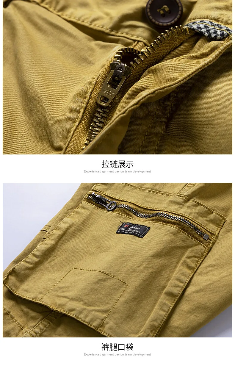 2022 New Men's Casual Pants Yellow Orange Men's Shorts Overalls Summer Beach Trousers Male Solid Color Shorts Outdoor Short mens casual shorts