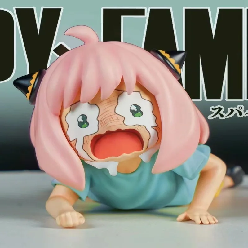 Crying Anya Forger Kawaii Anime Figurine Sculpture - Cute House Decor and Table Accessory Gift