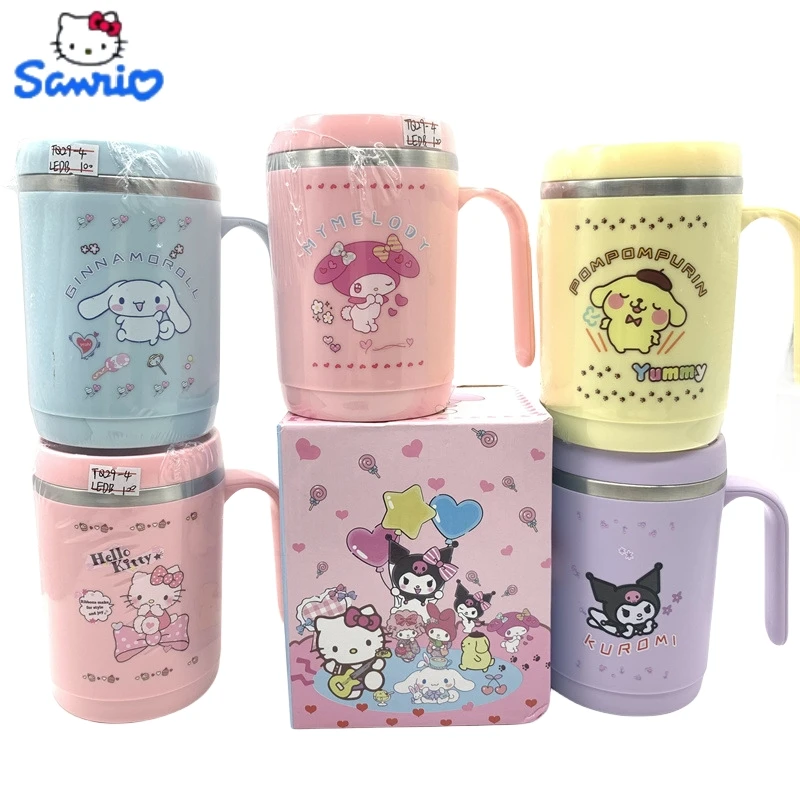 

Sanrio Hello Kitty Coffee Cup Cute Cinnamoroll My Melody Cinnamoroll Office Water Cups Cartoon Anime Kuromi Juice Cup Kids Gifts