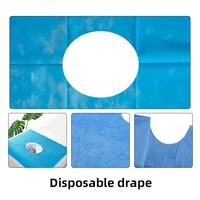 50 pièces de draps chirurgicaux dentaires jetables avec trou, couvre-trous stériles non tissés, fournitures de traitement emballées individuellement 5