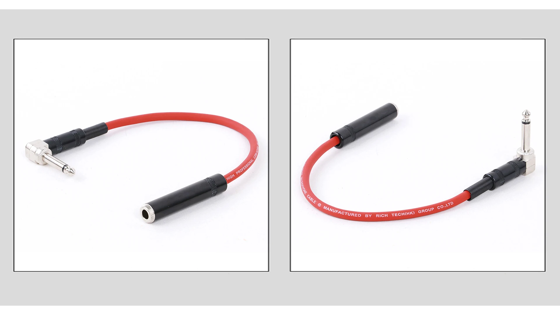 1pc 90 Grad 1/4inch ts Mono-Stecker auf gerade 6,5 Stereo-Buchse Audio kabel 90 Grad Biegung 6,35 Audio-Verlängerung kabel – Detail 7