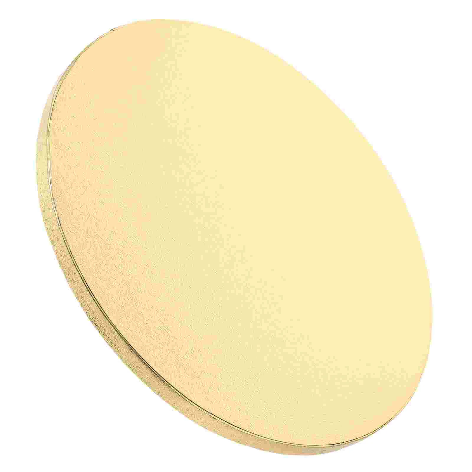 Cake Base Boards Cardboard 1/2-inch Thick 10-inch Drum Gold Decor Stand Party Trays
