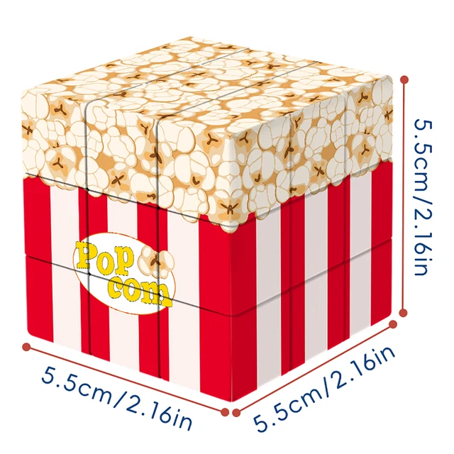 Magic Cube 3x3x3 3D UV popcorn Color painting Fun Stress Relief Puzzle Professional Smooth Speed Game Children's Toys Gifts 6