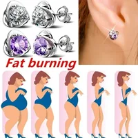 Therapy Energy Slimming Stud Earrings Weight Loss Ear Stud for Women Acupressure Health Care Magnetic Therapy Fitness Jewelry 2