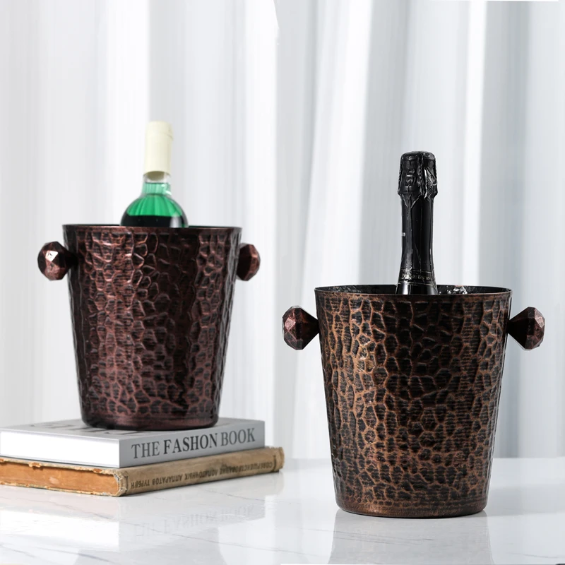 

Creative Tree Pattern Champagne Bucket, High end Red Wine Ice Bucket, Thickened Stainless Steel Foreign Wine Iced Soft Decoratio