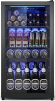 Fridge, Mini Fridge With Glass Door, Beverage Cooler Refrigerator, Wine Drink Beer Fridge, Adjustable Shelves & Digital Temperat 1
