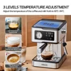 Cafelffe Espresso Machine 20Bar,Cappuccino Maker with Milk Frother Steam Wand,Coffee Maker,Semi-Automatic Cafetera present,Gift 4