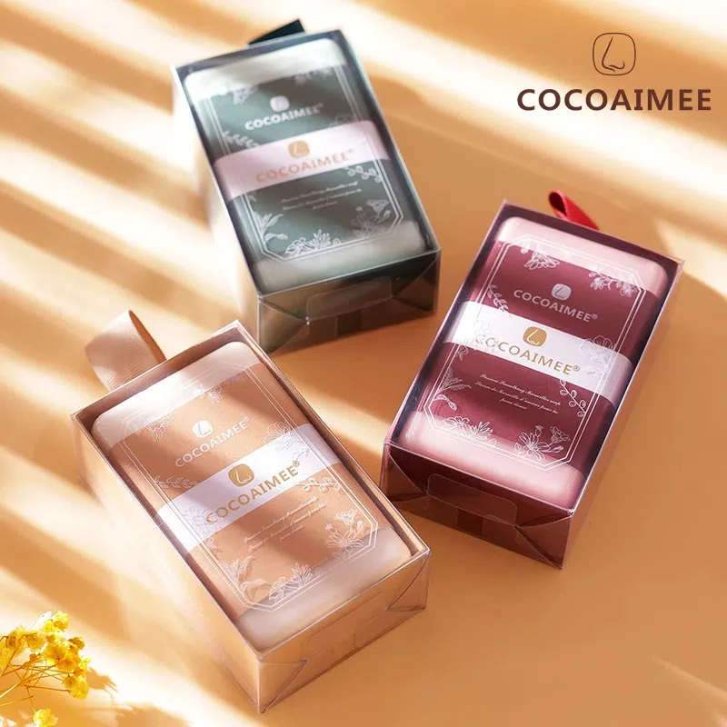 200g French Soap Gift Box with Rose Gardenia Lingering Fragrance Mite Removal Handmade Grinding Soap Paired with Wedding Gift