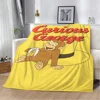 Curious Monkey Microfiber Blanket King Size Fluffy Soft Blankets and Throws Home Interior Beach Towel Luxury Bedding Bed Throw 3