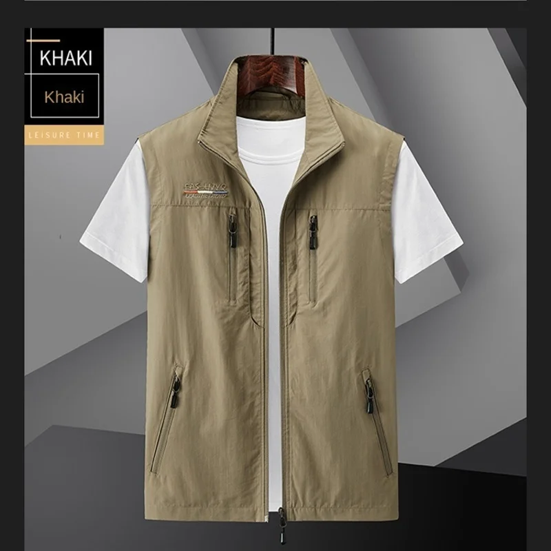 Sports Sweatshirts Men's Clothing Fishing Vest Cardigan Designer Unloading Custom Fashionable Bigsize Mesh Elegant Tools Pocket