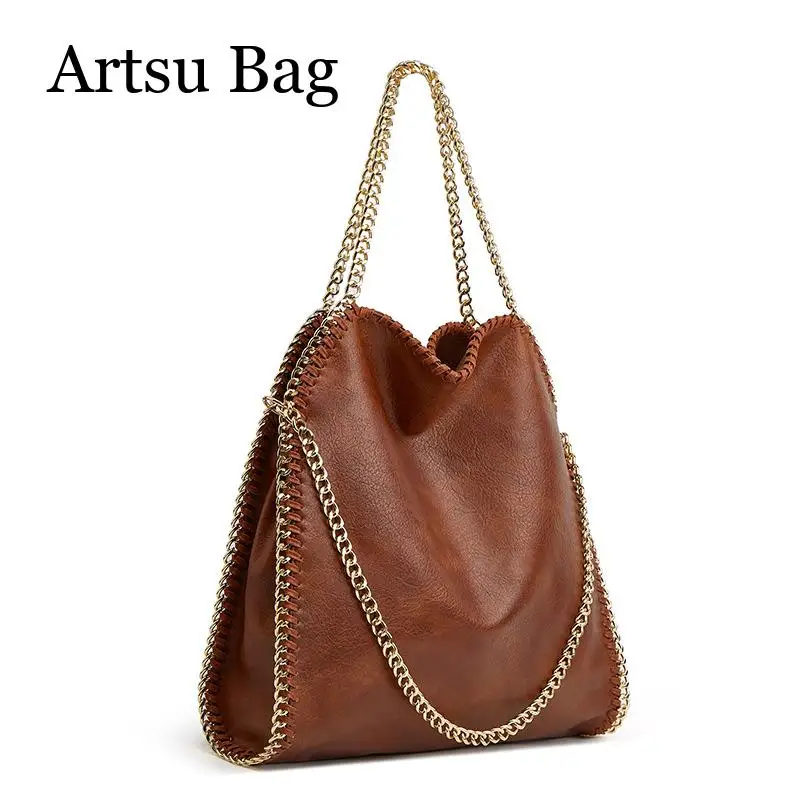 Women's Bag New 2024 Summer Large Capacity Fashion Chain Tote Bag Minimalist Folding Bag Handheld Retro Shoulder Bag