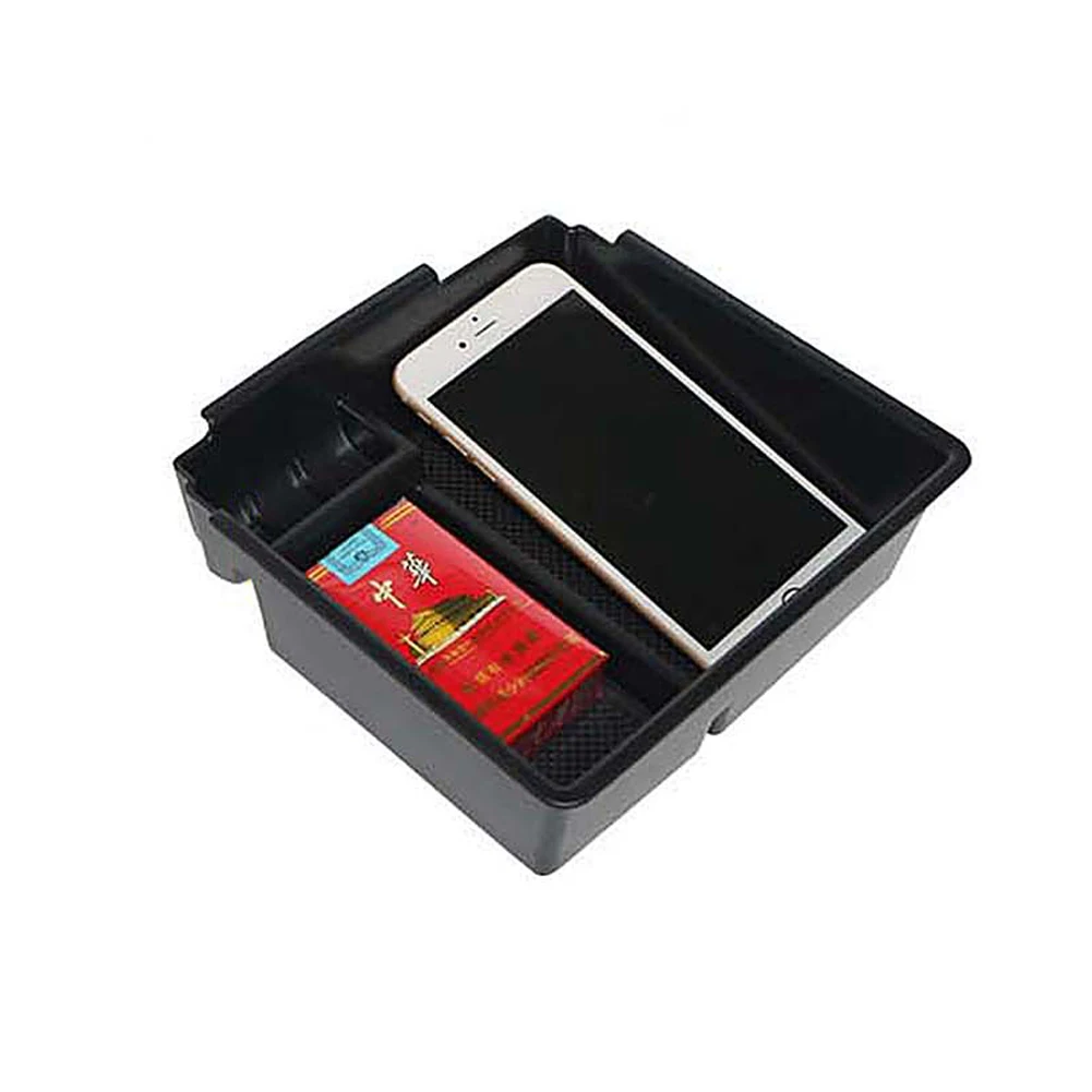 Car Black Armrest Storage Box Holder For Ford Ranger 2012- car styling Accessories