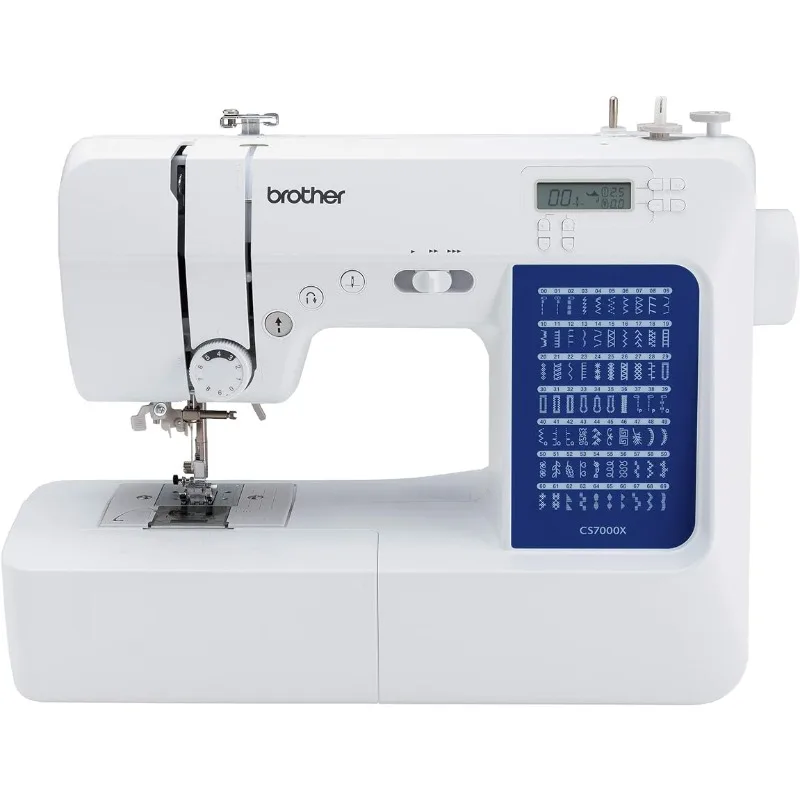 

Brother CS7000X Computerized Sewing and Quilting Machine, 70 Built-in Stitches, LCD Display, Wide Table, 10 Included Feet, White