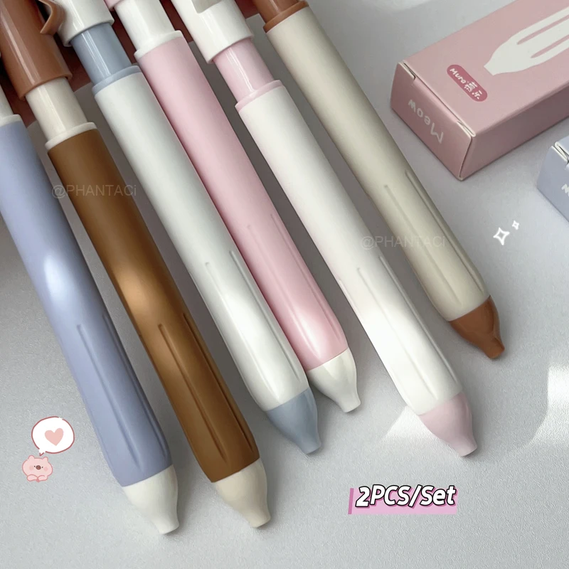 2er-Set niedliche Gelschreiber im Katzen-Design für Schüler, 0,5 mm schwarzer Stift, Gelschreiber im Schweinchen-Design, kreativer Tier-Schreibstift, Bürobedarf – Detail 7