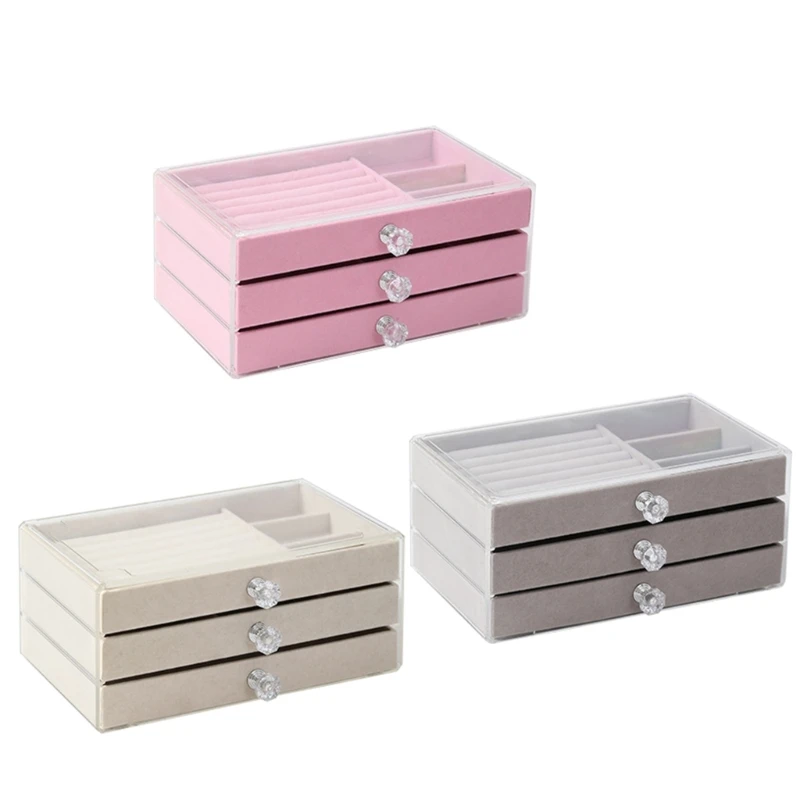 

Three Layer Jewelry Presentation Case Bracelets/Necklaces Case Clear Jewelry Holder Versatile Accessory Rack 264E