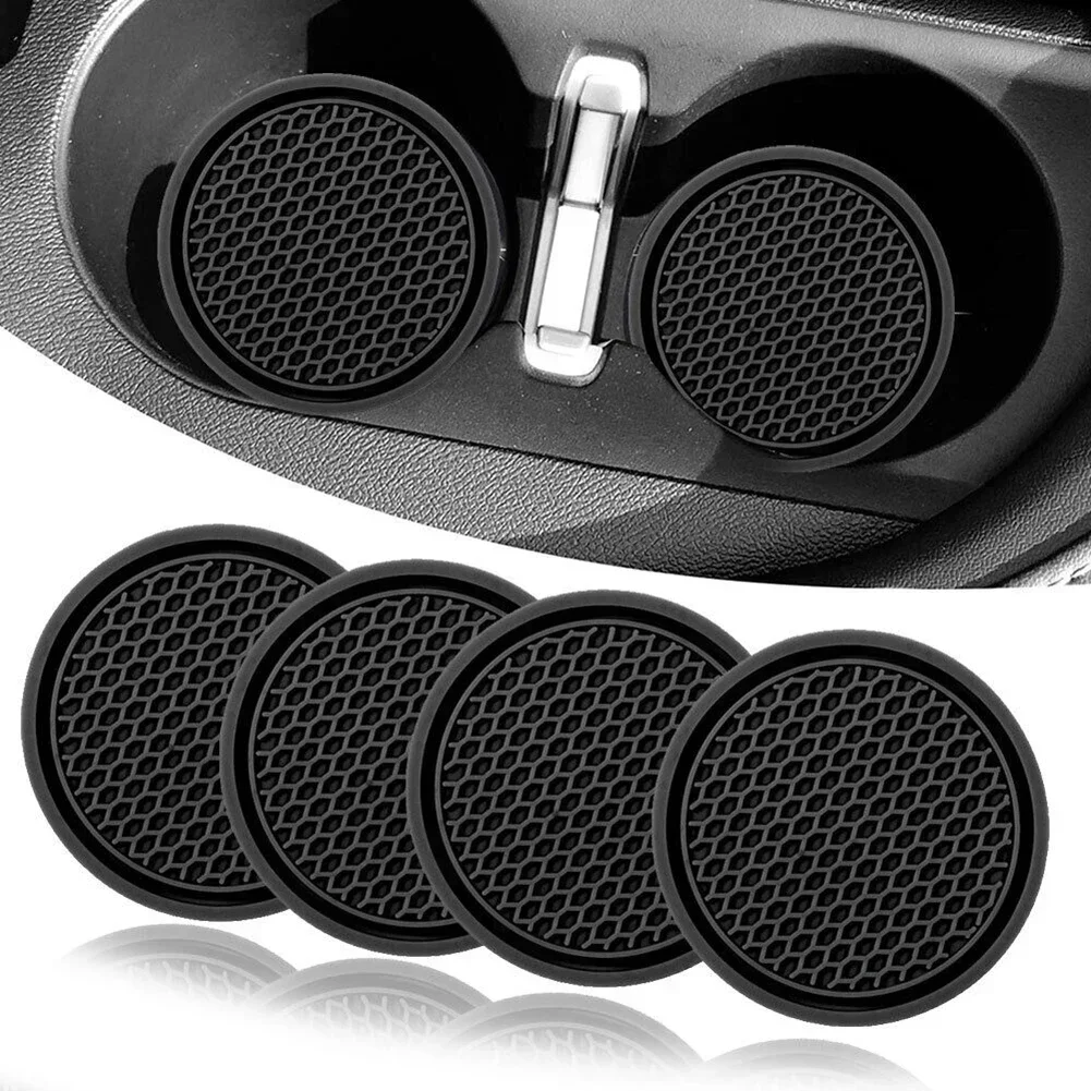 4x Car Cup Holder Anti-Slip Insert Coaster Mat Car Interior Accessories General Silicone Coasters Replacement Parts