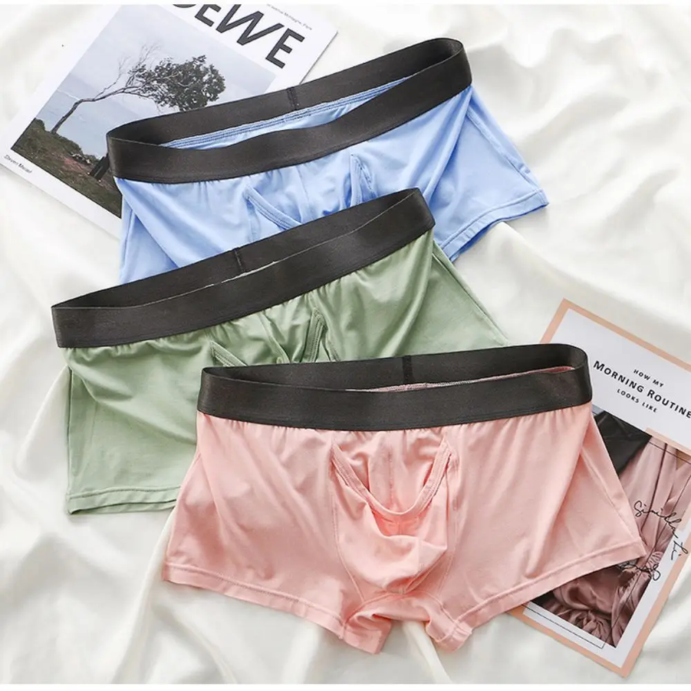 

Men Boxer Shorts Bamboo Fiber Underwear Men Elephant Nose Boxer Shorts Open End Style Breathable Comfort Underpants Panties