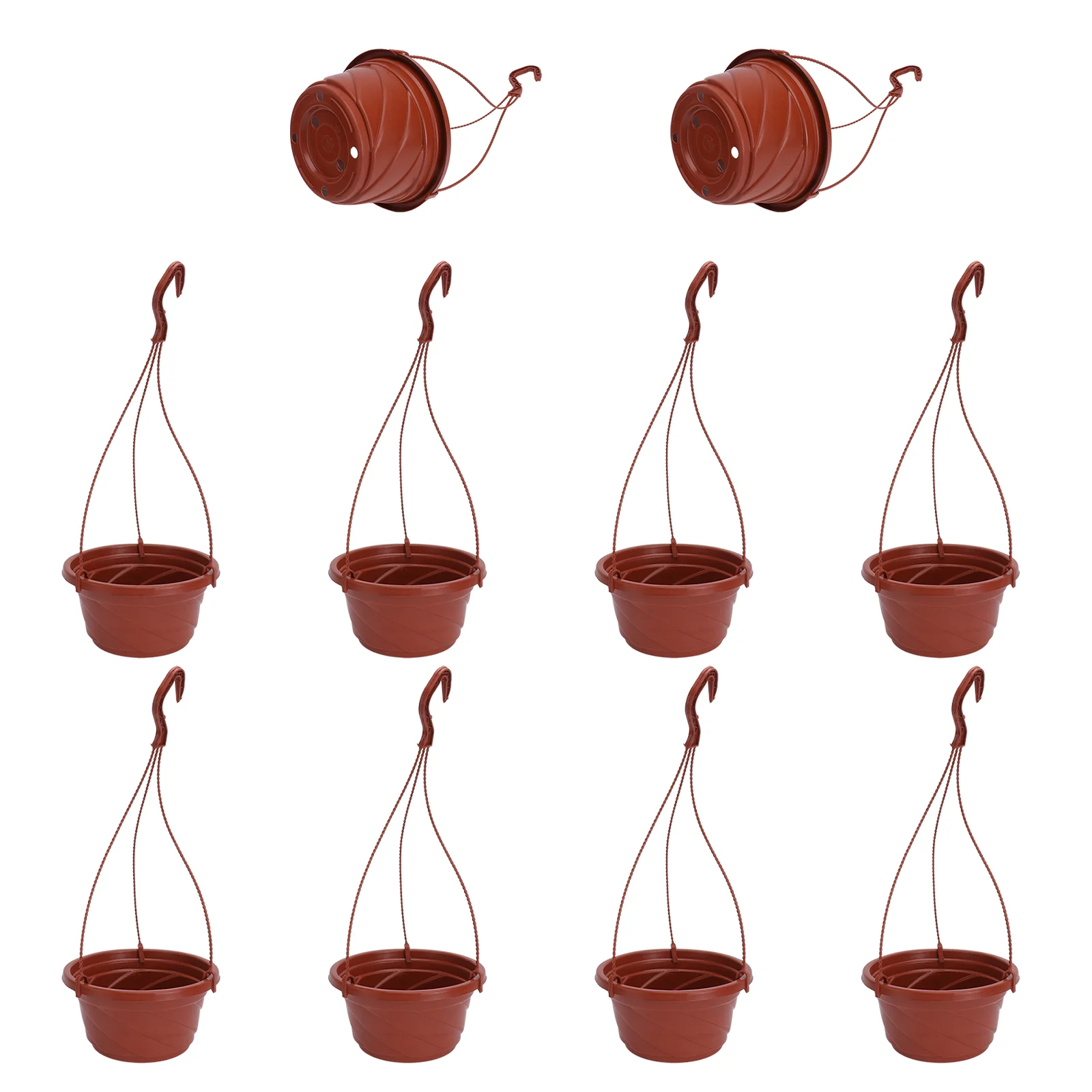 

Hanging Type Flower Basket Octagonal Plastic Flower Pot Decors Plastic Hanging Plant Pot Adornments Home Decor