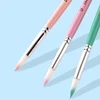 6PCS/Set Nylon Hair Painting Brush Macaron Color Wooden Handle Brush Pen DIY Watercolor Oil Acrylic Painting Brushes Art Supply 4
