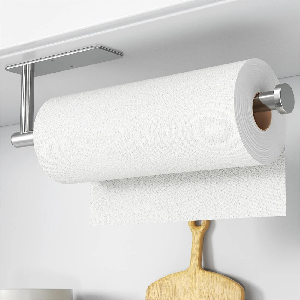 Paper Towel Holders for Kitchen Kitchen Roll Holder Paper Towels Self-Adhesive Under Cabinet Paper Towel Rack Stainless Steel Paper Towel Holders for Kitchen Kitchen Roll Holder Paper Towels Self-Adhesive Under Cabinet Paper Towel Rack Stainless Steel