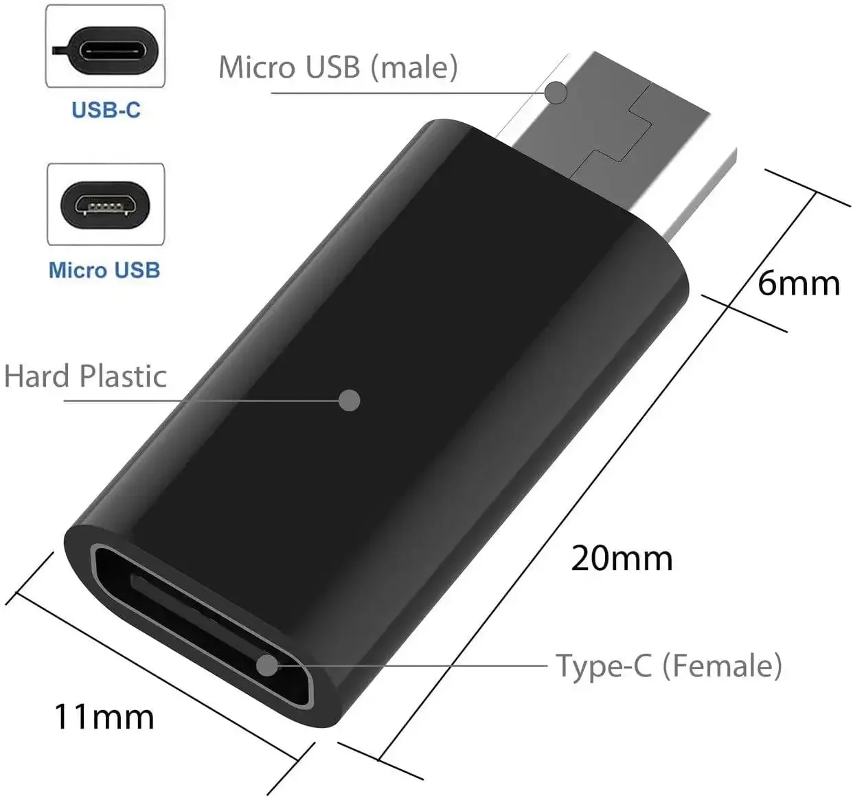 USB Type C Female To Micro USB Male Adapter Type-C Micro Charger Convert Connector for Xiaomi Redmi Huawei Phone Converter usb to type c adapter
