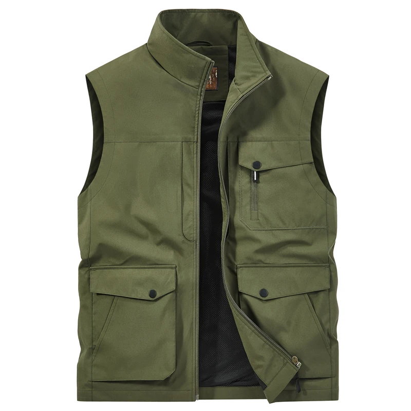 Men's Summer Outdoor Work Safari Fishing Travel Cargo Vest Jacket Multi Pockets Camping Hiking Sleeveless Mesh Waistcoat Vests fashionable vests sleeveless vests cooling vest nylon vest sleeveless vest