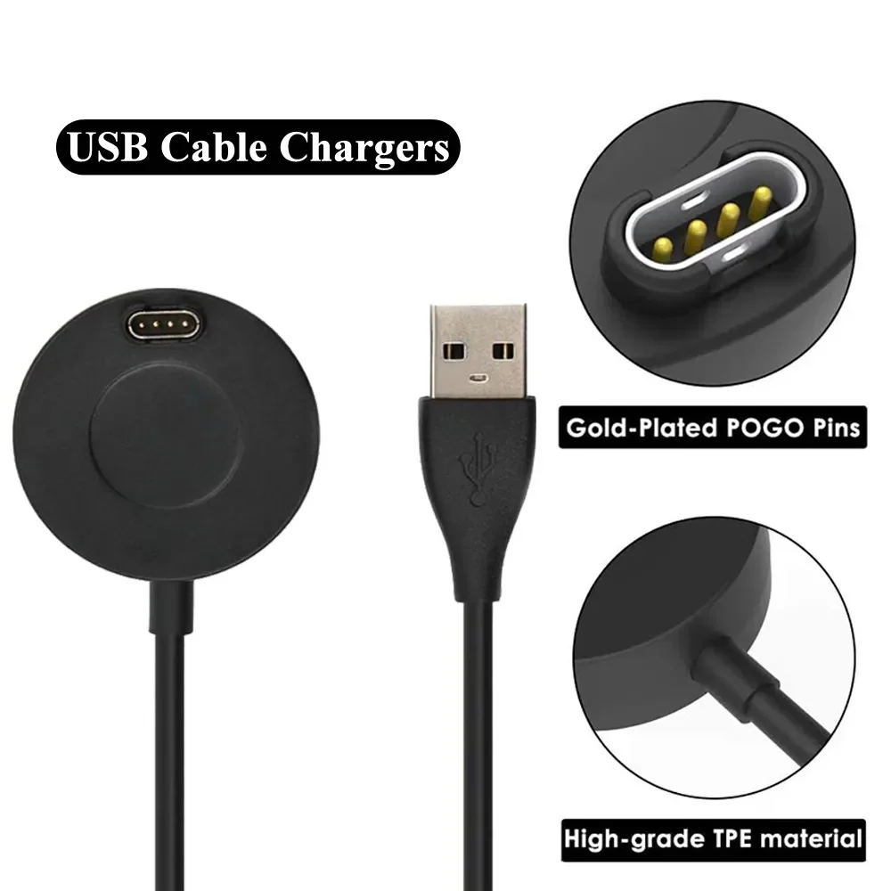 Universal Smart Watch USB Charging Cable - 1M Length for Garmin Fenix Series and More
