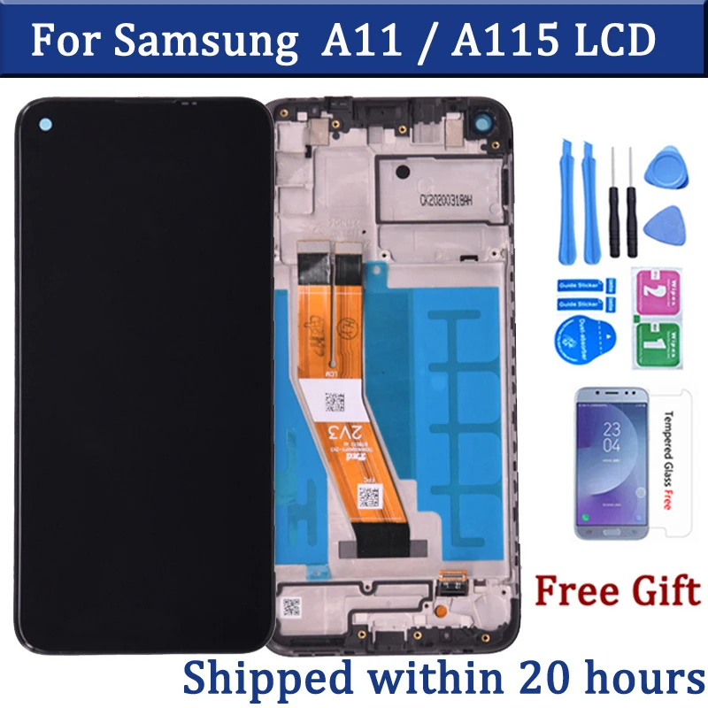 ЖК-дисплей с сенсорным экраном и дигитайзером в сборе для Samsung A11 A115 A115F, замена, ремонт, запасные части