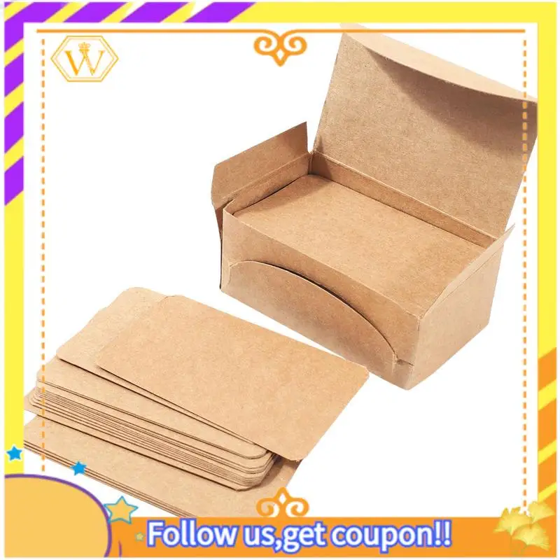 A01K-400Pcs 빈 크래프트 종이 명함 단어 카드 메시지 카드 DIY 선물 카드
