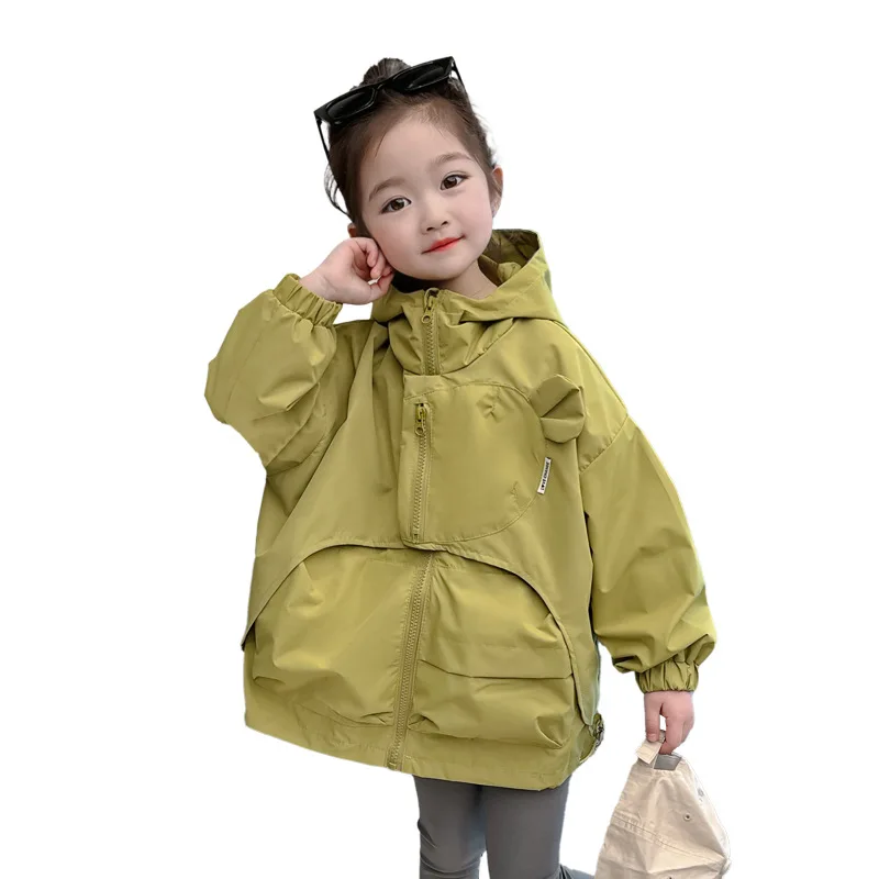 Girls Autumn Coat 2024 New Fashionable Loose Autumn Top for Baby Girls Baby Girl Clothes Op for Baby Girls Baby Girl Clothes