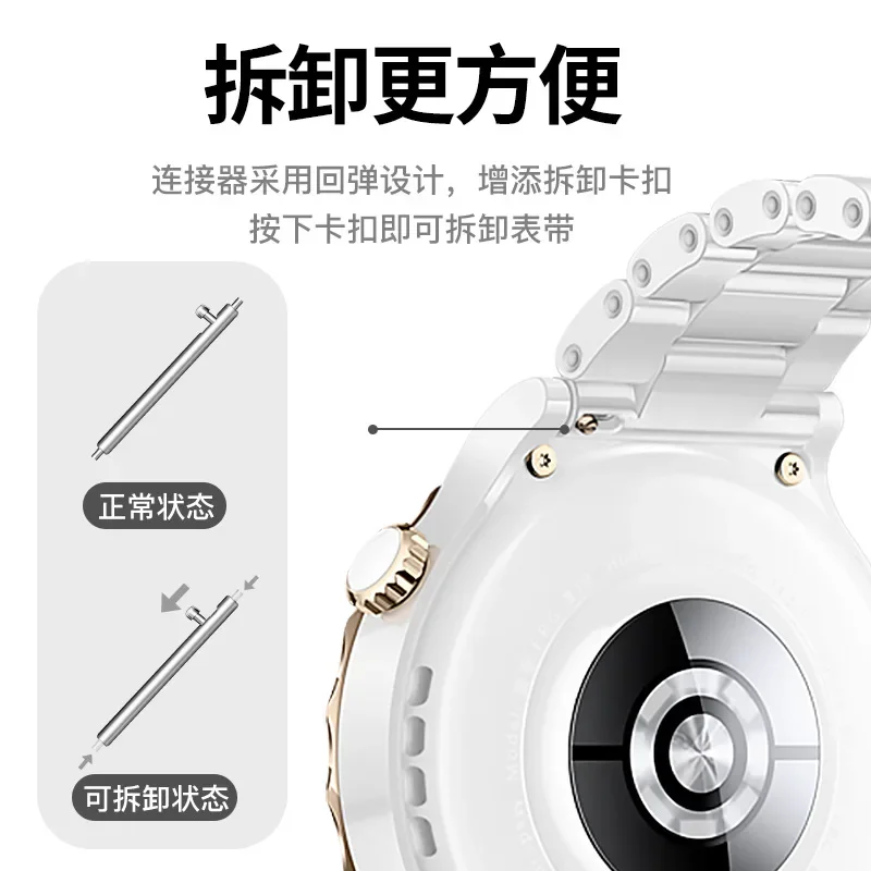 2023 Luxury ceramic strap for Huawei Watch GT3 Pro 43mm 46mm Huawei GT3 Pro strap GT 3Pro strap replacement