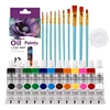 12 Colors Acrylic Paints & Oil Paint with Brush&Palette 9/12ml Pigment Drawing Set Art Supplies for Artist Beginners 6