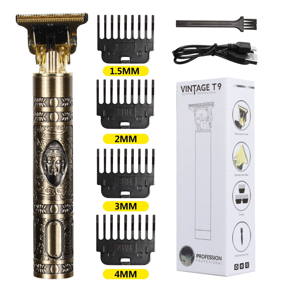 

Professional Barber Hair Clipper Rechargeable Electric Finish Cutting Machine Beard Cordless Trimmer Shaver