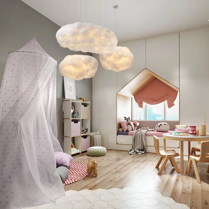 Cloud Pendant Light Dining Table Restaurant  Mall Chandelier Modern White Floating Cloud Hanging Lamp Kitchen Island Decor Light 3