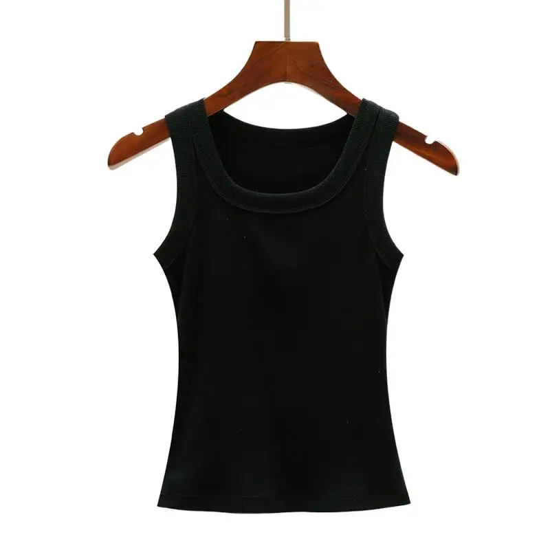 Camisole Tank Soft Cotton Top Women Summer Outfits Tight And Sexy Tank Top Knitted Bottom Shirt And Sleeveless Top For Outerwear 2