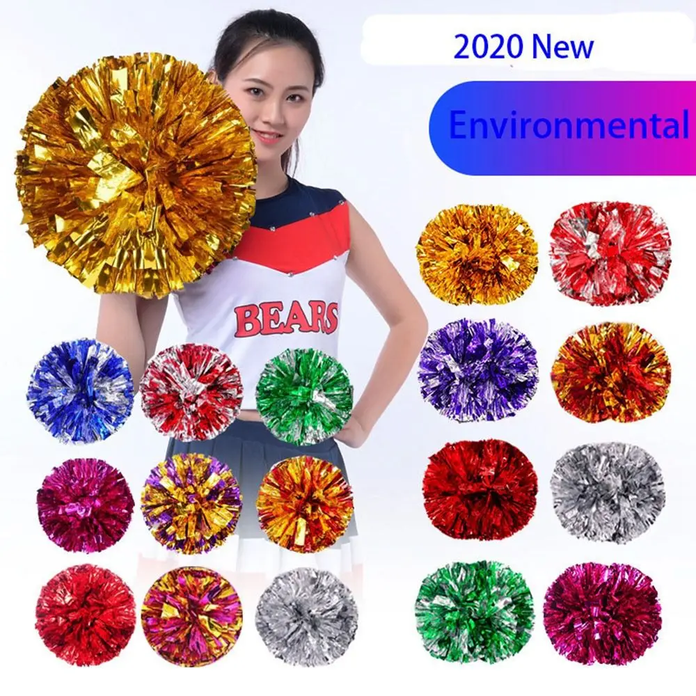 

Competition Flower Double hole handle Dance Party Decorator Club Sport Supplies Cheerleader Pom Poms Cheerleading Cheering Ball