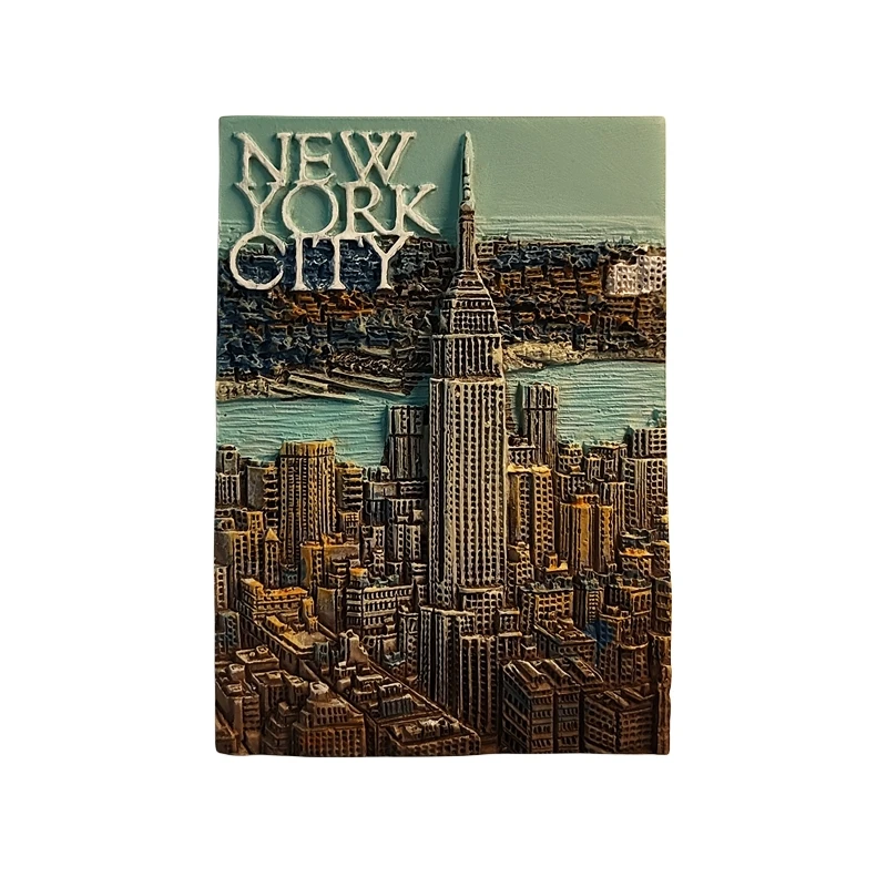 Magnetic Fridge Magnets Refrigerator Decor America New York 3D Stereoscopic Crafts Travel Commemoration Magnet