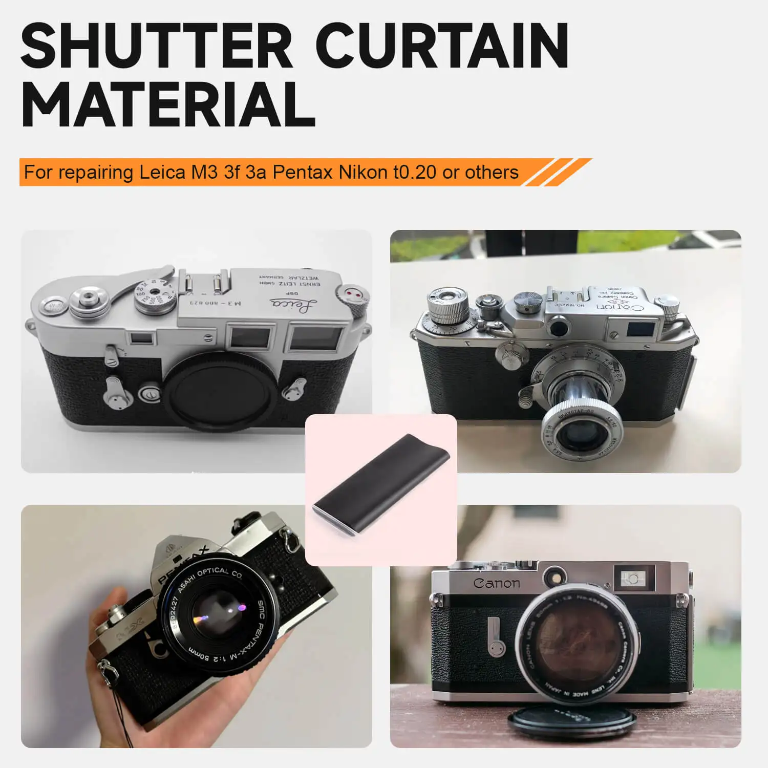 Film Camera Shutter Curtain Repair Replacement Material Accessories for Leica M3 3f 3a Pentax Nikon Canon 4sb and Rangefinder camera accessories