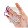 1pc Cartoon Shake Glitter Bag Keychain with Five-pointed Star Pendant  Transparent Doll Gift Bag Kawaii Toy Pendant Storage Bag 5