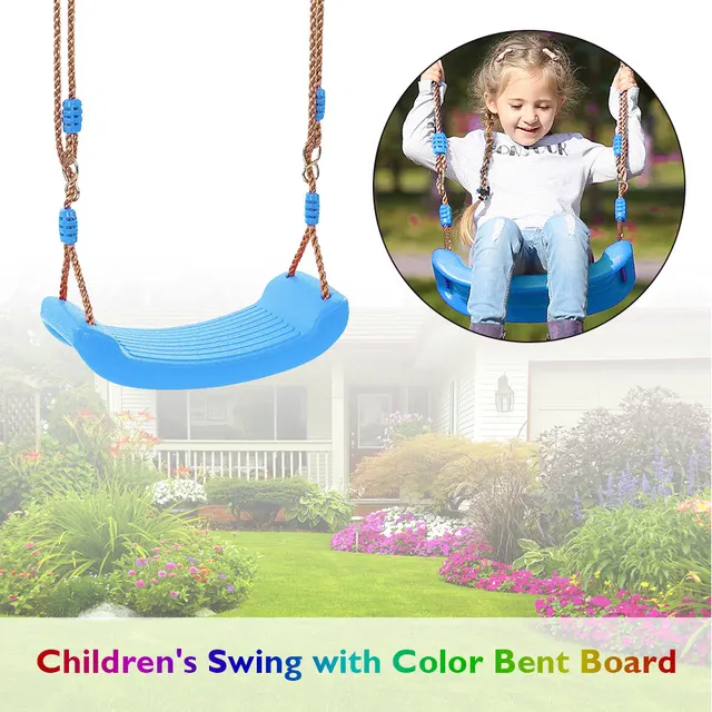 Plastic Swing Rope Seat Toys Children Colorful Swings Sports Gifts Kindergarten Playground Toy for Baby Supplies 6