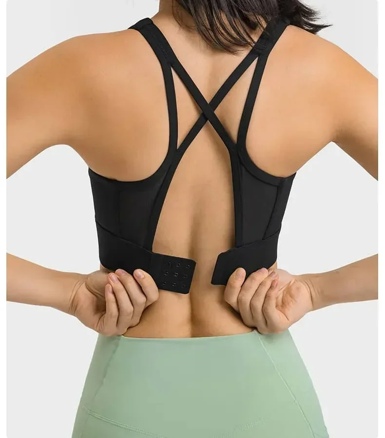 

Lulu Substitutes Fitness Women's Sports Bra Underwear Outdoor Jogging Exercise Short Top Three-breasted Women's Bra