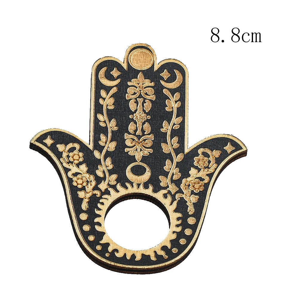 6PCS Buddhist Lotus Flower Pentagram Stars Fatima Hands
