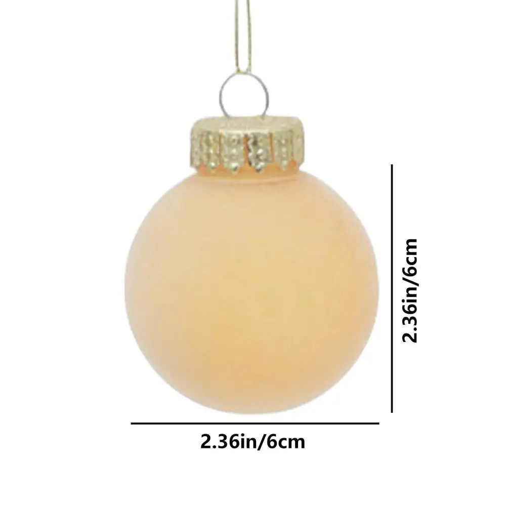 thumbnail image 1 of 12 piezas/juego de bolas de terciopelo para adornos navideños, bolas flocadas, adornos para árboles, adornos navideños, decoración de Año Nuevo para el hogar, hotel, centro comercial, 1 of 5