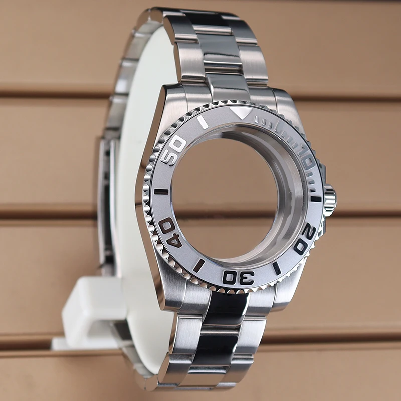40mm Herrenuhrengehäuse 20mm Armband für NH35 NH36 NH34NH38 4R36 Eta2824 Miyota8215 YACHT SUB Wasserdichtes Uhrengehäuse Schiebeschnalle – Detail 4