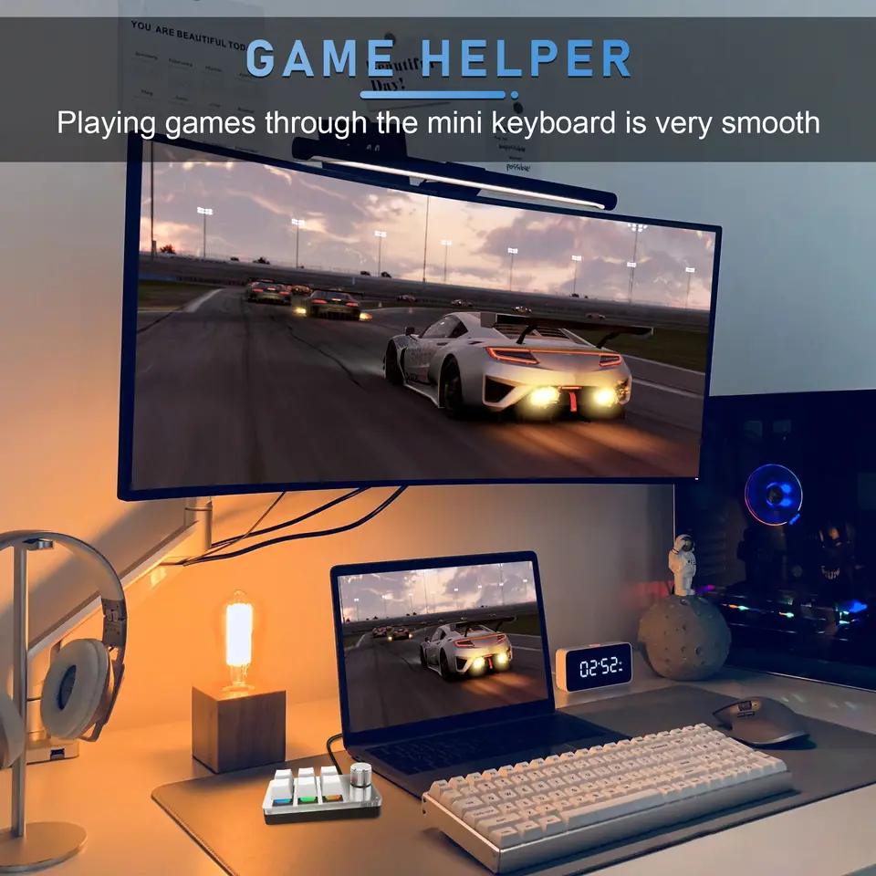 6 Keys 1 Knob RGB Programming Macro Gaming Knob Keypads Mini Custom Programming Keyboard USB Mechanical Keyboard for Photoshop image 4