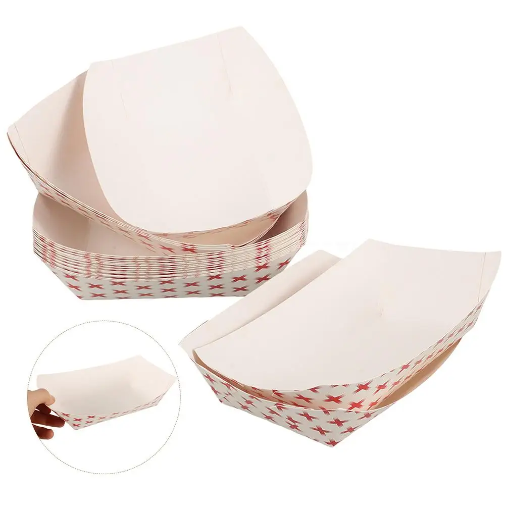 50pcs Disposable Paper Sandwich and Hot Dog Boxes, Kraft Food Boat Trays for Takeout, P... - SKU DPSB1803 - UGI Packaging